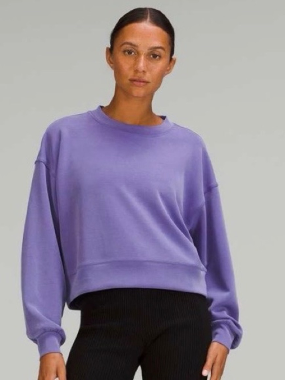 Lululemon Perfectly Oversized Cropped Crew Softstreme Sweatshirt Sizev8